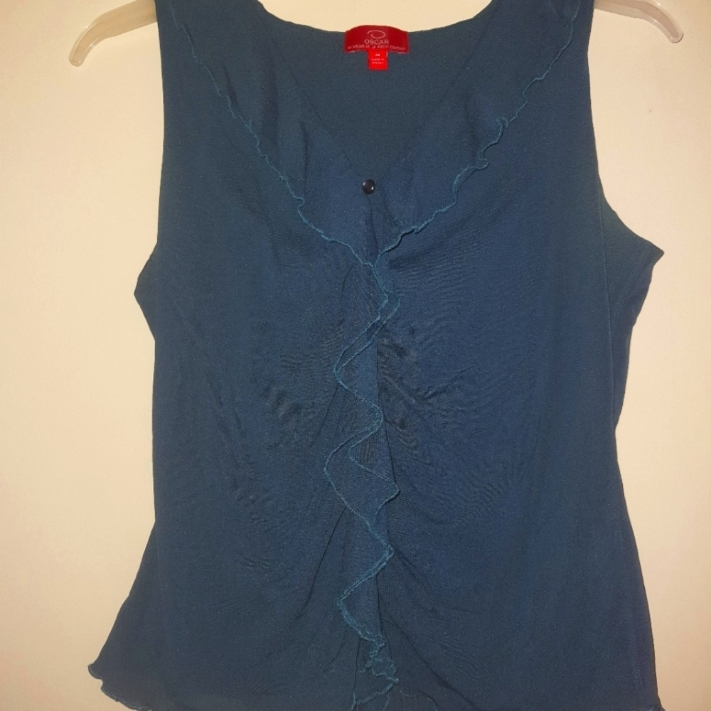 Oscar de la Renta Ruffle Top - Picture 2 of 4